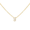 Gold / G Tiny Lowercase Pavé Initial Necklace - Adina Eden's Jewels