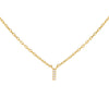 Gold / L Tiny Lowercase Pavé Initial Necklace - Adina Eden's Jewels