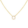 Gold / O Tiny Lowercase Pavé Initial Necklace - Adina Eden's Jewels