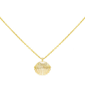 Gold Shell Pendant Necklace - Adina Eden's Jewels