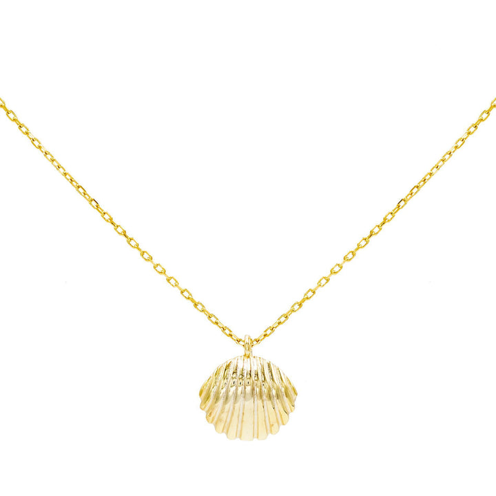 Gold Shell Pendant Necklace - Adina Eden's Jewels
