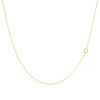 Gold / D Solid Sideways Initial Necklace - Adina Eden's Jewels