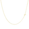 Gold / F Solid Sideways Initial Necklace - Adina Eden's Jewels