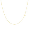 Gold / L Solid Sideways Initial Necklace - Adina Eden's Jewels