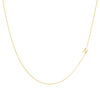 Gold / N Solid Sideways Initial Necklace - Adina Eden's Jewels