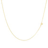 Gold / P Solid Sideways Initial Necklace - Adina Eden's Jewels