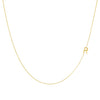 Gold / R Solid Sideways Initial Necklace - Adina Eden's Jewels
