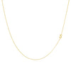 Gold / S Solid Sideways Initial Necklace - Adina Eden's Jewels