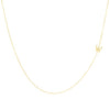 Gold / W Solid Sideways Initial Necklace - Adina Eden's Jewels
