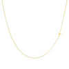 Gold / Y Solid Sideways Initial Necklace - Adina Eden's Jewels