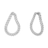  Pavé Curb Chain Oval Drop Earring - Adina Eden's Jewels
