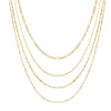 Gold Mixed Chain Layered Necklaces - Adina Eden's Jewels