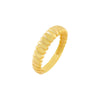 Gold / 3 Thin Ribbed Pinky Ring - Adina Eden's Jewels