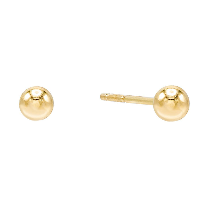 14K White Gold Ball Stud Earring 14K - Adina Eden's Jewels