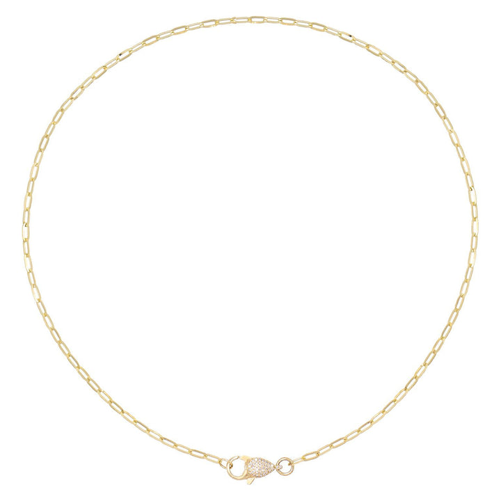  Diamond Clasp Chain Necklace 14K - Adina Eden's Jewels