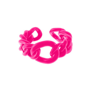  Enamel Chunky Chain Ring - Adina Eden's Jewels