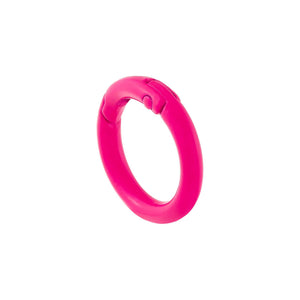 Neon Pink Neon Circle Key Ring Charm - Adina Eden's Jewels