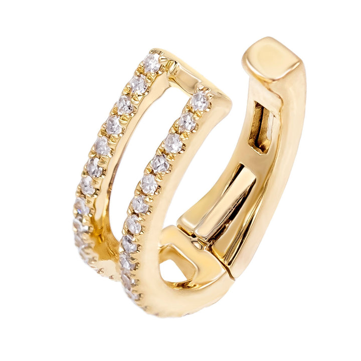 14K Gold Diamond Open Ear Cuff 14K - Adina Eden's Jewels