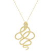 Gold Twisted Snake Necklace - Adina Eden's Jewels