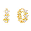 Gold CZ Flower Huggie Earring - Adina Eden's Jewels