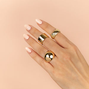  Extra Wide Cigar Band 14K - Adina Eden's Jewels