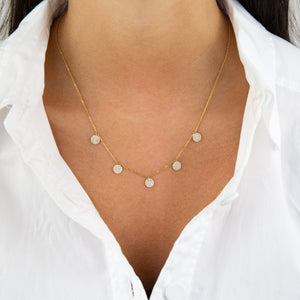 Diamond Disc Choker 18K - Adina Eden's Jewels