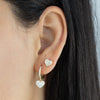  Pavé Mini Heart Huggie Earring - Adina Eden's Jewels