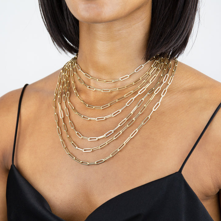  Paperclip Chain Necklace 14K - Adina Eden's Jewels