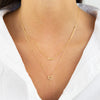  Mom X Open Heart Necklace 14K - Adina Eden's Jewels