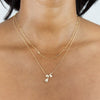  Diamond Rose Flower Necklace 14K - Adina Eden's Jewels
