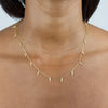  Diamond Dangling Spike Necklace 14K - Adina Eden's Jewels