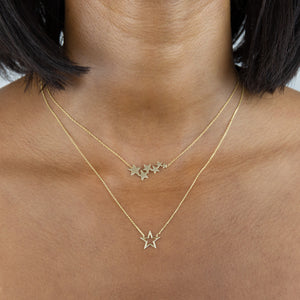  Open Star Necklace 14K - Adina Eden's Jewels