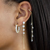  CZ Round Drop Stud Earring - Adina Eden's Jewels
