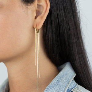  Fringe Huggie Earring - Adina Eden's Jewels