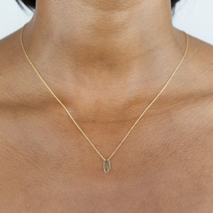  Mini Solid Paperclip Necklace 14K - Adina Eden's Jewels