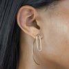  Oval Link Threader Earring 14K - Adina Eden's Jewels