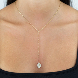  Pavé Snake Oval Link Lariat - Adina Eden's Jewels