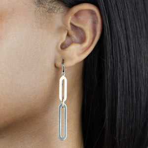  Large Paperclip Threader Drop Earring 14K - Adina Eden's Jewels