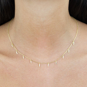  CZ Spike Dangle Necklace - Adina Eden's Jewels