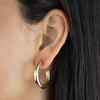  Thick Hollow Hoop Earring 14K - Adina Eden's Jewels