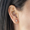  Diamond Starburst Double Huggie Stud Earring 14K - Adina Eden's Jewels