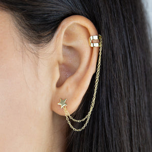  Star Chain Ear Cuff - Adina Eden's Jewels