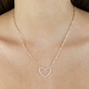  CZ Open Heart Link Necklace - Adina Eden's Jewels