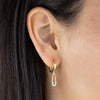 CZ Mini Safety Pin Huggie Earring - Adina Eden's Jewels