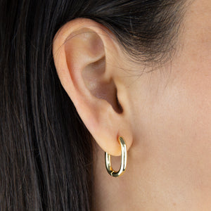  Solid Link Hoop Earring - Adina Eden's Jewels