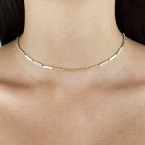  Pavé X Solid Choker - Adina Eden's Jewels