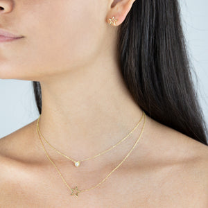  Open Star Necklace X Stud Earring Combo Set - Adina Eden's Jewels