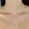  CZ Open Star Link Necklace - Adina Eden's Jewels