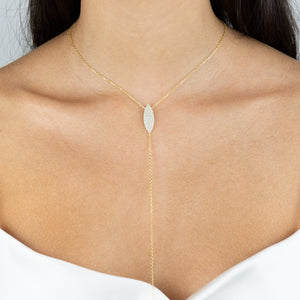  Pavé Teardrop Lariat - Adina Eden's Jewels