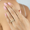  Diamond Cuban Chain Ring 14K - Adina Eden's Jewels